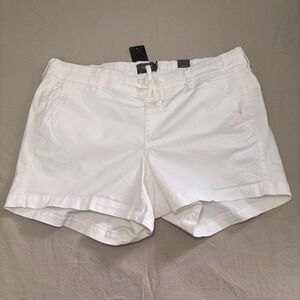 Torrid Optic White Weekend Stretch Twill Cargo Shorts Womens 0 L 12 41915867